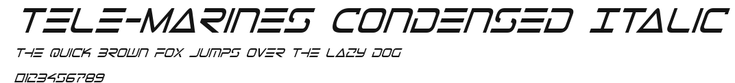 Tele-Marines Condensed Italic Preview