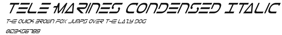 Tele-Marines Condensed Italic Preview