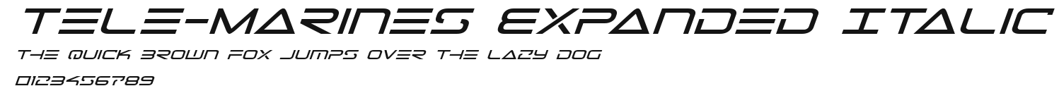 Tele-Marines Expanded Italic Preview