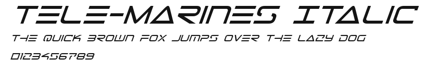 Tele-Marines Italic Preview