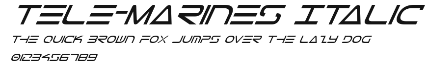 Tele-Marines Italic Preview