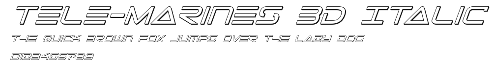 Tele-Marines 3D Italic Preview