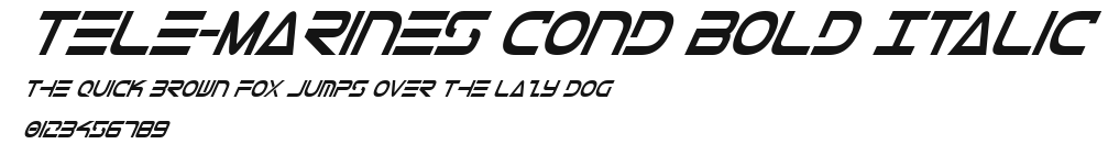 Tele-Marines Cond Bold Italic Preview
