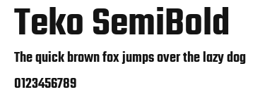 Teko SemiBold Preview
