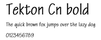 Tekton Cn bold Preview