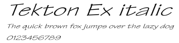 Tekton Ex italic Preview