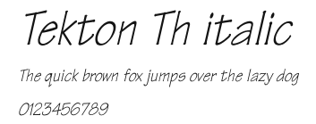 Tekton Th italic Preview