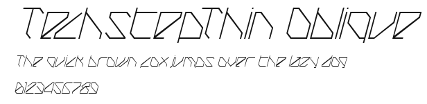 TechstepThin Oblique Preview