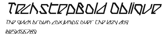 TechstepBold Oblique Preview