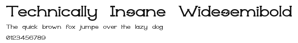 Technically Insane Widesemibold Preview