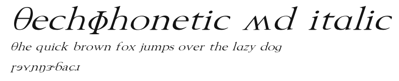 TechPhonetic Wd italic Preview