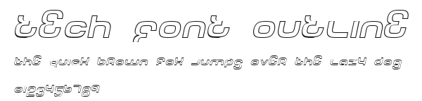 Tech Font Outline Preview