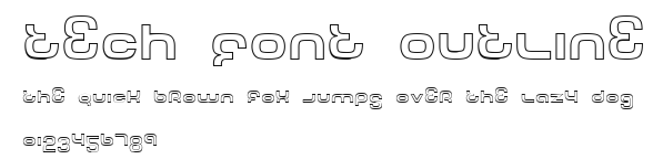 Tech Font Outline Preview