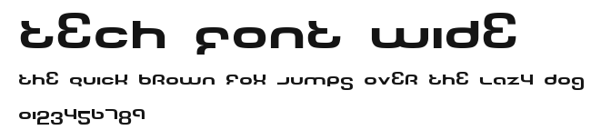 Tech Font Wide Preview