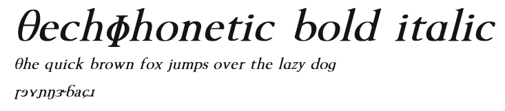 TechPhonetic bold italic Preview