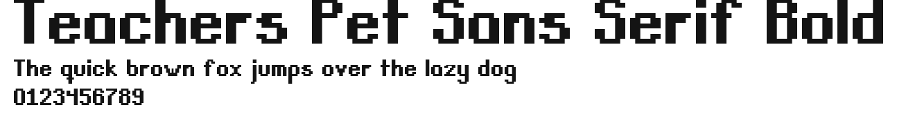 Teachers Pet Sans Serif Bold Preview