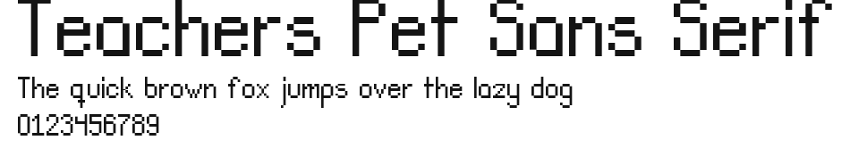 Teachers Pet Sans Serif Preview