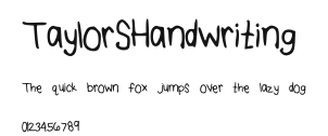 TaylorSHandwriting Preview