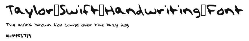 Taylor_Swift_Handwriting_Font Preview