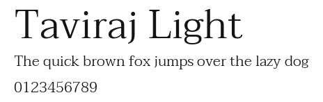 Taviraj Light Preview