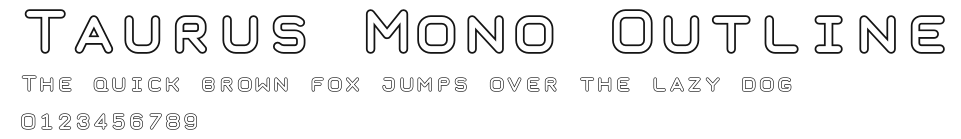 Taurus Mono Outline Preview