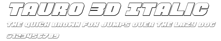 Tauro 3D Italic Preview