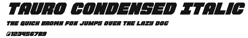 Tauro Condensed Italic Preview