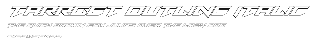 Tarrget Outline Italic Preview