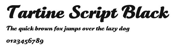 Tartine Script Black Preview