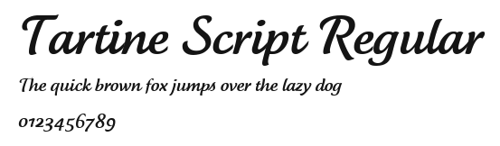 Tartine Script Regular Preview