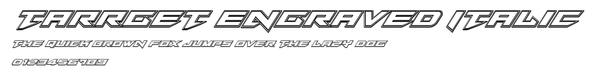 Tarrget Engraved Italic Preview