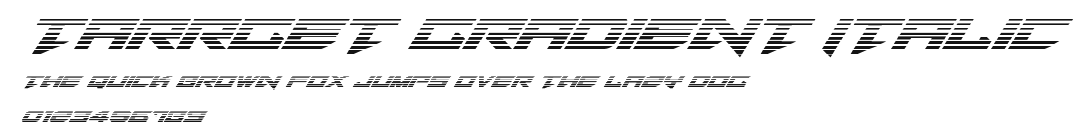 Tarrget Gradient Italic Preview