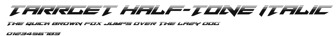 Tarrget Half-Tone Italic Preview