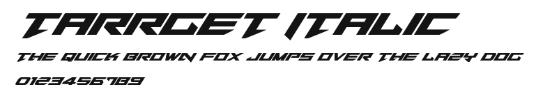 Tarrget Italic Preview