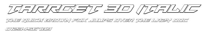 Tarrget 3D Italic Preview