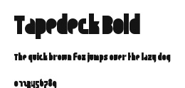 Tapedeck Bold Preview