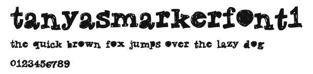 TanyasMarkerFont1 Preview