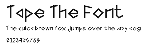 Tape The Font Preview
