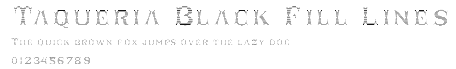 Taqueria Black Fill Lines Preview