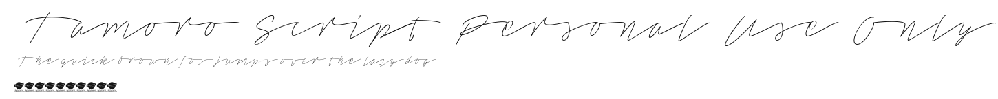 Tamoro Script Personal Use Only Preview