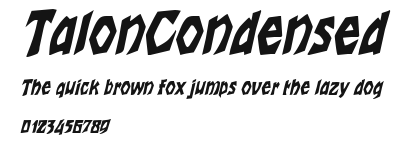 TalonCondensed Preview