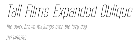 Tall Films Expanded Oblique Preview