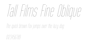 Tall Films Fine Oblique Preview