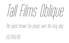 Tall Films Oblique Preview
