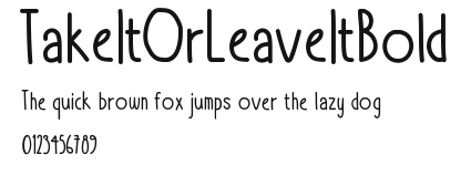 TakeItOrLeaveItBold Preview