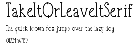 TakeItOrLeaveItSerif Preview