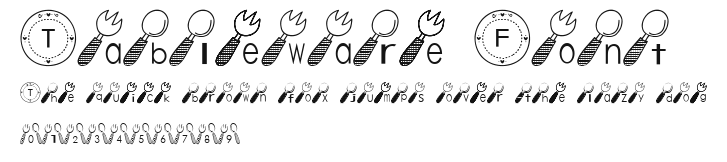 Tableware Font Preview