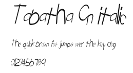 Tabatha Cn italic Preview