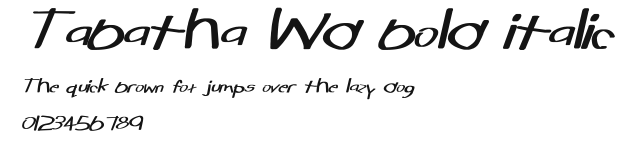 Tabatha Wd bold italic Preview