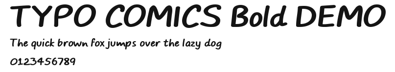 TYPO COMICS Bold DEMO Preview